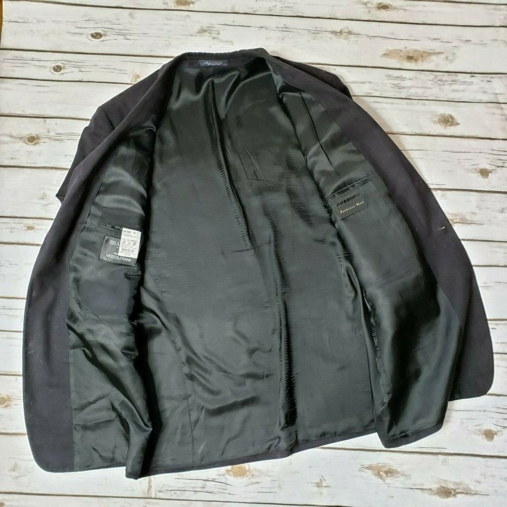 Brandini Peerless Microfiber Blazer Black Sz 48T - Picture 3 of 6